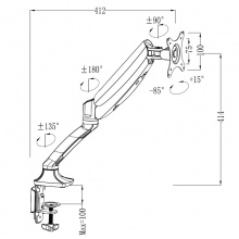 乐歌（Loctek）DLB502 单屏电脑显示器支架