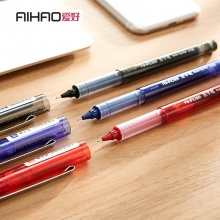爱好（AIHAO）X50 直液式走珠笔0.5mm（12支/盒）黑色