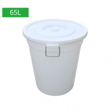 白色带盖储水桶 65L 大口加厚款