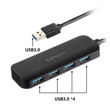 联想（Lenovo）A601 USB分线器 高速3.0接口转换器 4口USB扩展坞