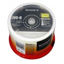 索尼（SONY）DVD+R 光盘/刻录盘 16速4.7G 桶装50片 空白光盘