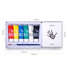 得力（deli）73878 儿童手指画可水洗颜料 60ml大号12色套装_