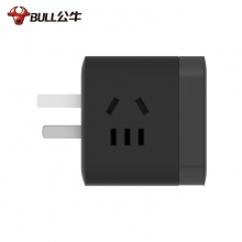 公牛（BULL）GN-U303WH 无线魔方USB插座 黑色