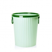 欧式圆形塑料垃圾筒_带压圈 20L