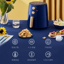 美的（Midea）KZ42E101L 空气炸锅 4.2L大容量家用智能煎炸锅 无油低脂多功能电炸锅