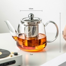 忆壶茶 玻璃茶泡壶 不锈钢过滤网 600ml