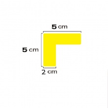 L型桌面定位贴（5*2cm 50/包 黄色）
