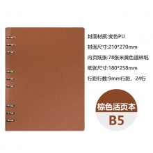 朗捷活页笔记本B5 78页