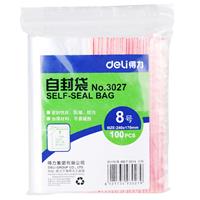 得力（deli）3027 8号自封袋 100个装...