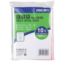 得力 3029 10号自封袋 透明