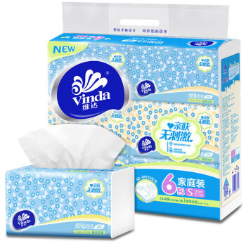 维达（Vinda）软抽3层136抽*6 包V22...