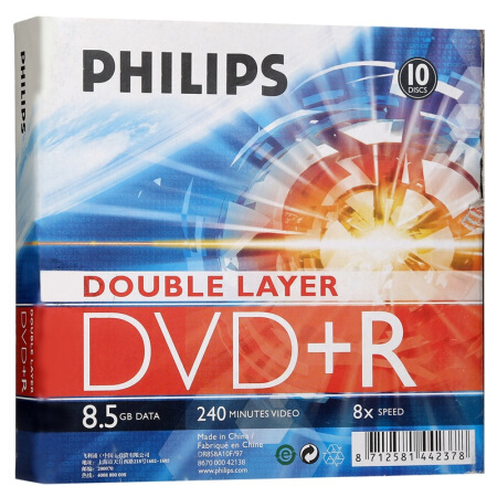 飞利浦（PHILIPS）DVD+R DL空白光盘...