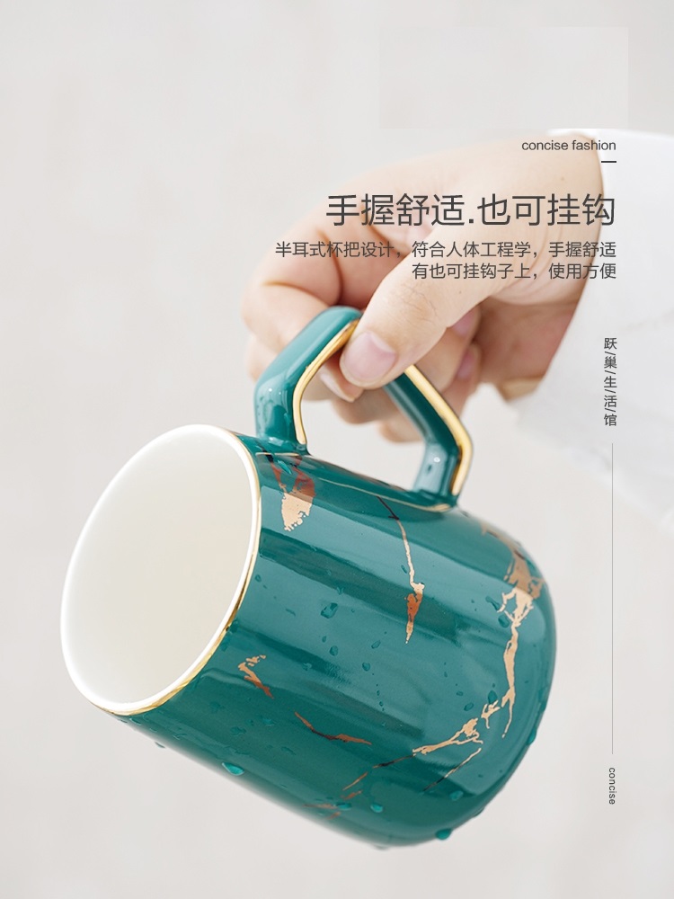 金把陶瓷漱口杯 孔雀绿.jpg